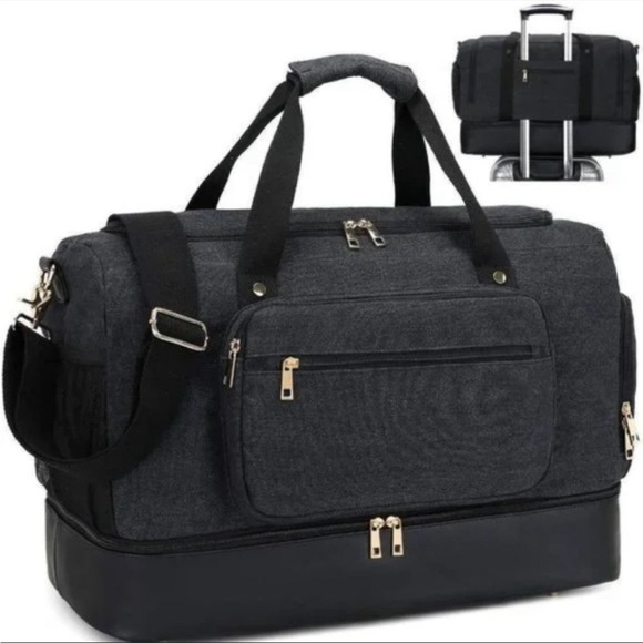 New Travel Duffel Bag for men Black Duffle Bag - Picture 1 of 7